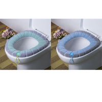 型加厚马桶圈家用坐便器坐便套四季可用可水洗新品促销|提手[绿+蓝]2个装