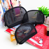 网红包化妆包便携女小号口红透明大容量简约手拿袋随身旅行收纳包