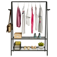 晾衣架落地卧室挂衣架简易室内折叠凉晒衣服架子单杆式阳台衣帽架