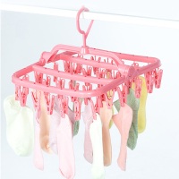 晾袜子凉衣架多夹子圆盘家用内衣宝宝婴儿多功能晒神器挂钩晾衣夹