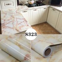 大理石纹贴纸厨房防油贴纸灶台防水墙纸自粘墙贴橱柜家具翻新贴 8323宫廷玉 1米*40cm