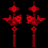 2020新年布置春节装饰品店铺玻璃贴纸年画福字中国结墙贴纸窗花 XX4643 大