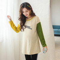 兔妈 孕妇新款上衣秋孕妇装秋季时尚休闲宽松外出显瘦大码长袖T恤2019新款