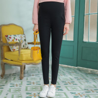 兔妈 孕妇裤打底裤修身外出休闲显瘦黑色梭织秋装2019新款