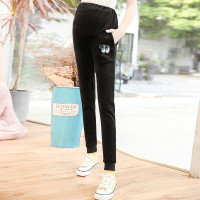 兔妈 加绒加厚保暖高腰托腹卡通孕妇装秋冬外穿休闲时尚束脚裤子