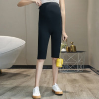 小鼠印花打底裤孕产妇夏装七分打底裤夏季大码外穿托腹裤子