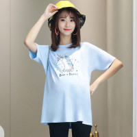 TOMOM孕妇装夏季宽松短袖时尚休闲卡通大码女上衣