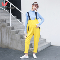 孕妇装秋冬款加厚背带裤孕妇背带裤外穿时尚秋季孕妇裤直筒长裤