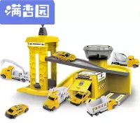 舒弗(LACHOUFFE)2021合金轨道车消防赛车警察工程合金车套装电动带灯光儿童拼装停车场玩具
