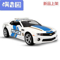 舒弗(LACHOUFFE)2021 1:24雪佛兰科迈罗ss汽车模型合金大蜂跑车模型警车版男孩 雪佛兰科迈罗警车版 白