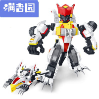 舒弗(LACHOUFFE)2021星钻3变积木积变战士猪猪侠五灵卫拼插积木拼装积木儿童玩具