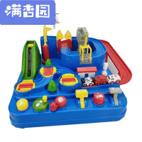 舒弗（LACHOUFFE)2021 电动轨道 闯关汽车大冒险轨道车玩具组合惯性火车