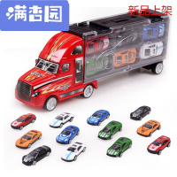 舒弗(LACHOUFFE)2021 货柜合金车玩具套装 越野车模型玩具滑行车12只装 3岁以上男孩子玩具汽车 货柜车