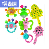 舒弗(LACHOUFFE)宝宝孩儿幼儿手摇铃牙胶婴儿玩具0-3-6岁8件鼓摇铃7件叮当球