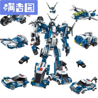 舒弗(LACHOUFFE)积木变形机器人汽车金刚拼插拼装玩具男孩子5-7-11岁 疾风战将 1407