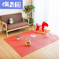 舒弗(LACHOUFFE)泡沫地垫拼图爬行垫儿童卧室榻榻米拼接地板垫子防滑垫60x60红+水点纹[6片+12个边条约2