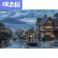 舒弗(LACHOUFFE)2021新款木制拼图木质拼图成年人创意生日节日七夕情人节儿童玩具欧洲街头电车图纸背部分区大