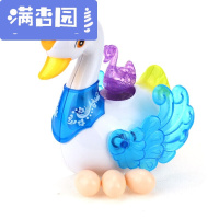 舒弗(LACHOUFFE)会下蛋的小乌龟电动万向转灯光音乐儿童玩具宝宝玩具天鹅+充电套装送4样
