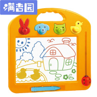 舒弗(LACHOUFFE)趣味涂鸦画板彩色画板四色涂鸦配4个动物印章趣味画板趣味画板