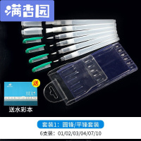 舒弗(LACHOUFFE)自来水笔六支套装大容量长杆储水笔初学者固体水彩画笔