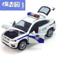 舒弗(LACHOUFFE)1:26宝马X6警车 原厂授权 合金声光 儿童礼品玩具 警车模型 宝马X6警车