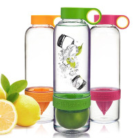 800ML便携活力瓶柠檬水杯喝水果汁杯榨汁杯神器柠檬杯子塑料杯多色随机