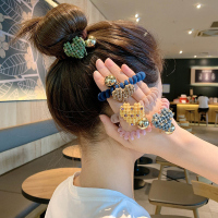 无痕不伤发手感好毛绒头绳女电话线细款小号磨砂网红发绳皮套皮筋_610_131