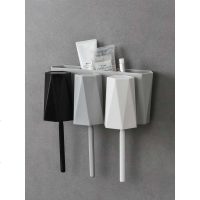 牙刷置物架免打孔家用漱口刷牙杯女卫生间吸壁式壁挂简约牙具套装_455_334