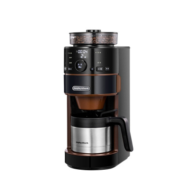 摩飞(Morphyrichards)咖啡机全自动磨豆家用咖啡机不锈钢保温咖啡壶 豆粉两用MR1103