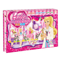 芭比公主童话故事书7-10岁芭比娃娃磁贴换装游戏职业风潮贴画书 女孩公主一年级课外书二三年级小学生课外阅读书籍1-2