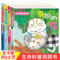 全套4册生命科普洞洞书0-3岁 婴幼儿绘本0-1儿童宝宝书籍1-2-3岁早教益智启蒙全脑开发硬壳小手指翻翻书1到2到