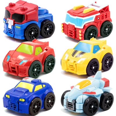 儿童小孩宝宝变形玩具车模型男孩警车金刚变身机器人小汽车玩具车 1001-热浪战士