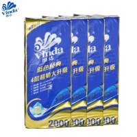 维达卷纸蓝色经典4层200克10卷/提装卫生纸巾有芯卷纸4提40卷