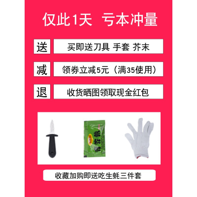 乳山生蚝5斤装 鲜活一箱10斤新鲜大牡蛎带壳海蛎子即食海鲜水产品 套餐一 M(70g以下)【三天内发货】