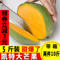十斤装 芒果水果新鲜5斤当季整箱应季10斤特大青芒[三天内发货]