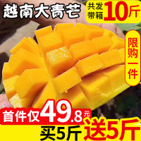 大青芒带箱10斤当季新鲜芒果特大应季水果金煌芒批发[三天内发货]