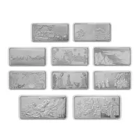 中国工艺名画珍藏纪念银条足银999100g/200g