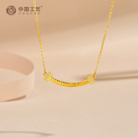 黄金足金999幻耀金镶嵌微笑金芒套链