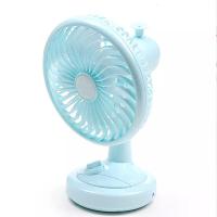 usb摇头小电扇迷你小风扇学生宿舍可充电学生台式可爱小型电风扇 蓝色摇头+1个锂电池