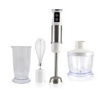 多功能手持电动打蛋器家用小型绞肉机婴儿辅食搅拌棒料理机F6|白色全套