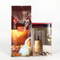 手摇磨豆机咖啡豆研磨机家用手动磨粉手冲器具复古D2|A16磨豆机+454克豆+毛刷]备注机器颜色