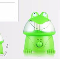 卡通加湿器家用静音大容量卧室办公室桌面空气净化小型迷你香薰机|青蛙加湿器+5包除垢剂