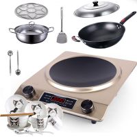 凹面电磁炉大功率家用特价3000w电池炉凹型3500w商用凹灶炒菜一体|双旋钮凹面(D18)套餐3+陶瓷碗
