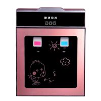 台式饮水机小型制热饮水机开水机可放大桶宿舍家用迷你饮水机|玫瑰金带门款 温热型