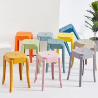 北欧塑料凳子加厚家用简约客厅餐桌胶凳经济型板凳靠背朔料登子