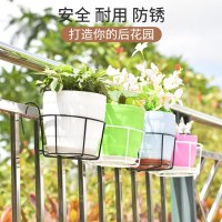 圆型悬挂绿植花盆架壁挂式阳台花架盆栽多肉绿萝加粗置物栏杆花架