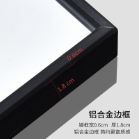 铝合金浴室镜带置物架卫生间洗手间卫浴镜子挂墙免打孔壁挂方形镜