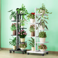 花架阳台客厅简约可移动落地式铁艺多层室内绿萝置物花盆架带轮子