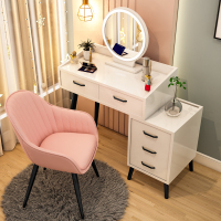 北欧梳妆台卧室网红ins风轻奢化妆台床头柜收纳柜一体桌