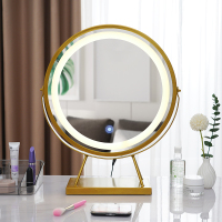 大号化妆镜台式led灯补光梳妆台镜桌面ins网红镜子美妆镜带灯泡